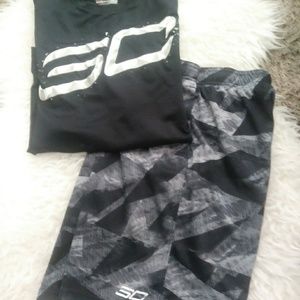 Boys ymd ylg Under Armour Steph Curry Set. Shorts
